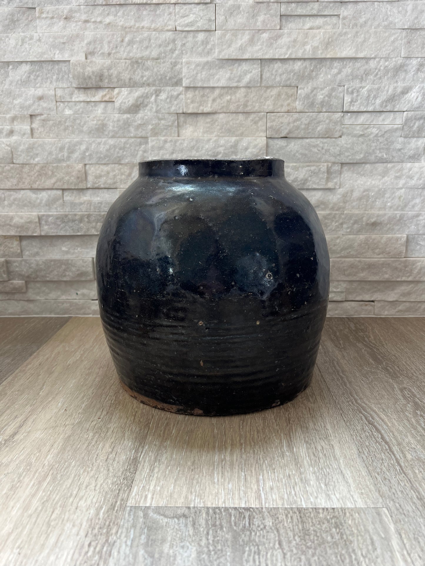 Vintage Black Glazed Paso Pot-small