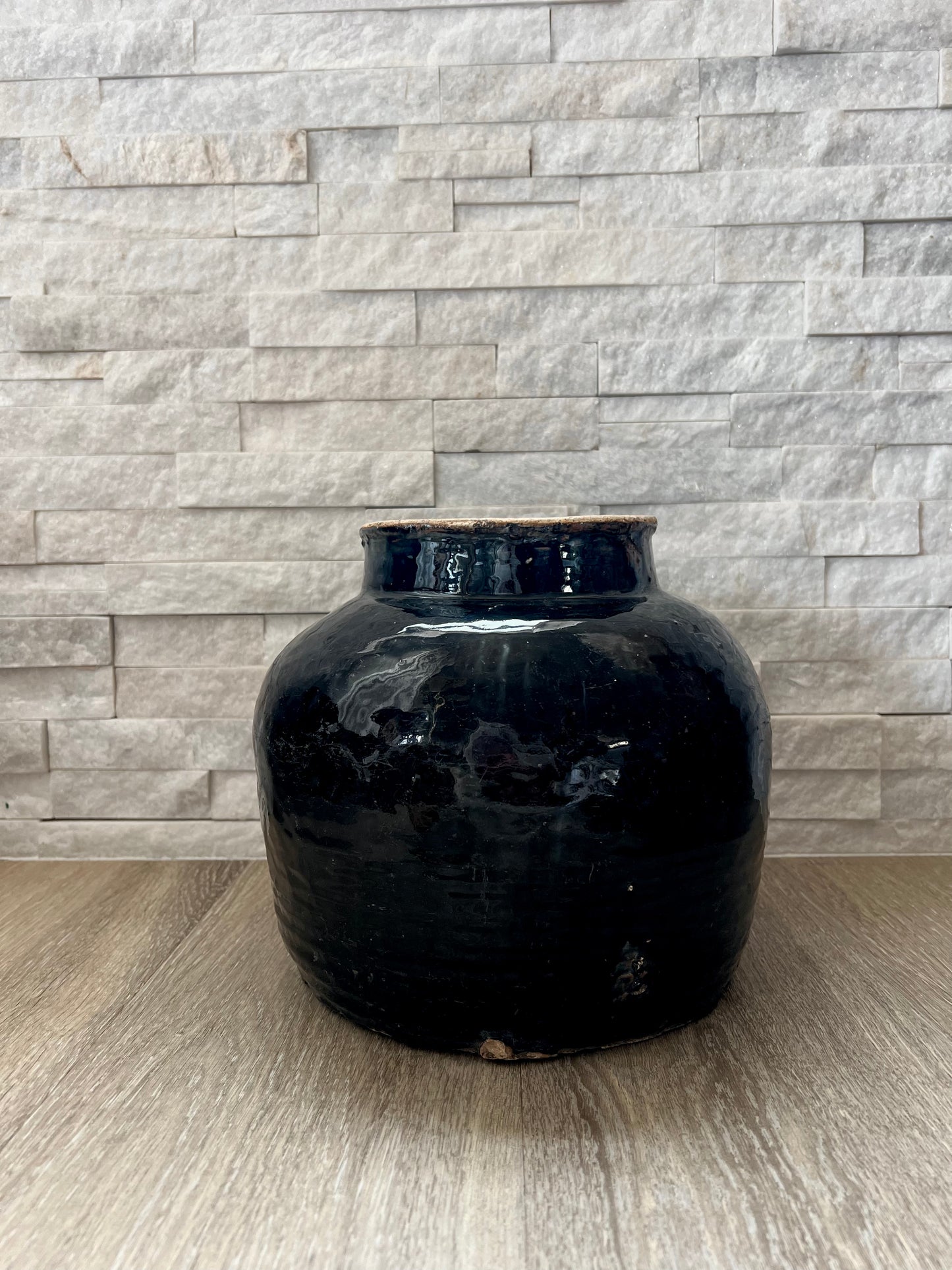 Vintage Black Glazed Paso Pot-small