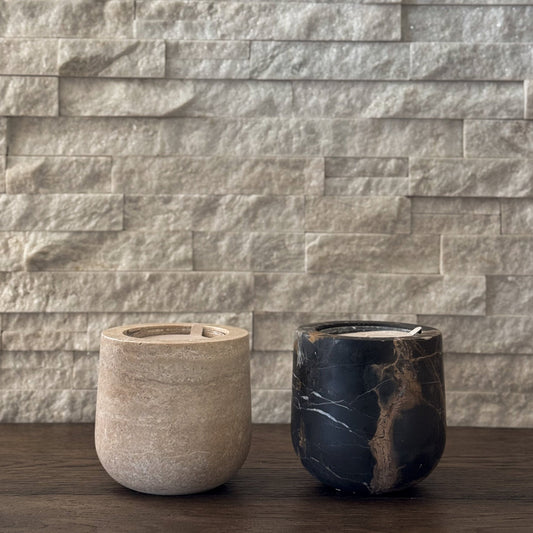 Stone candle vessels