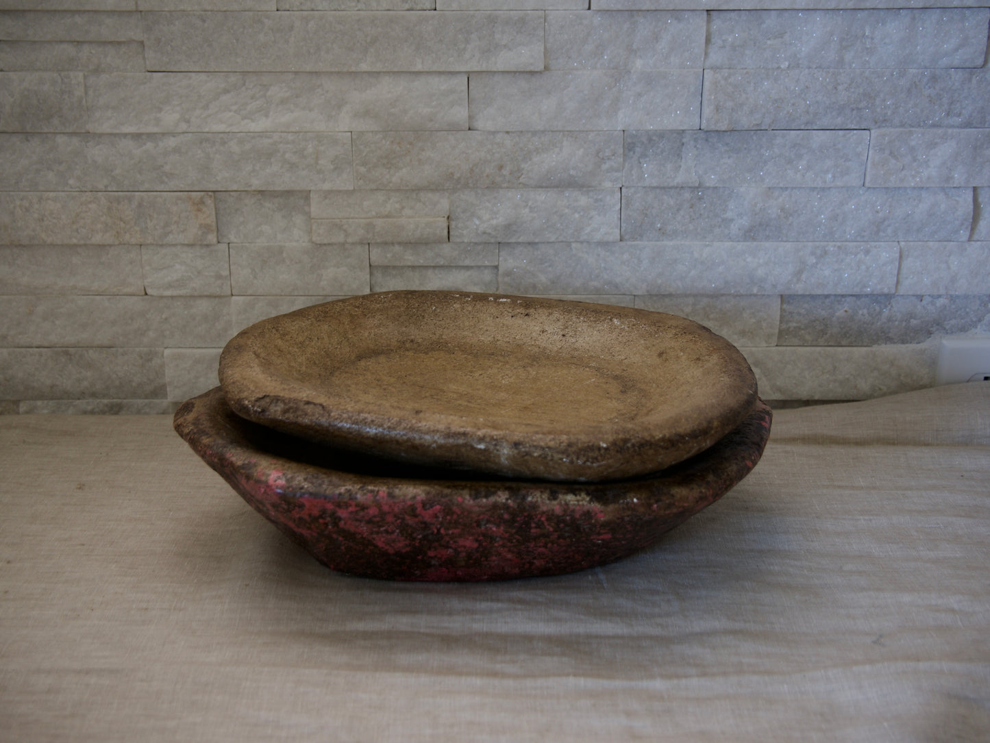 Oval stone plates no.1-2